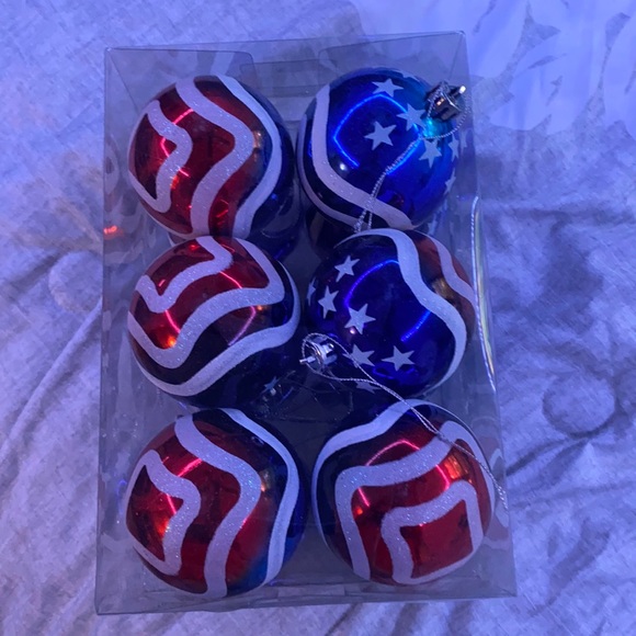 Other - Red and blue Christmas ornaments